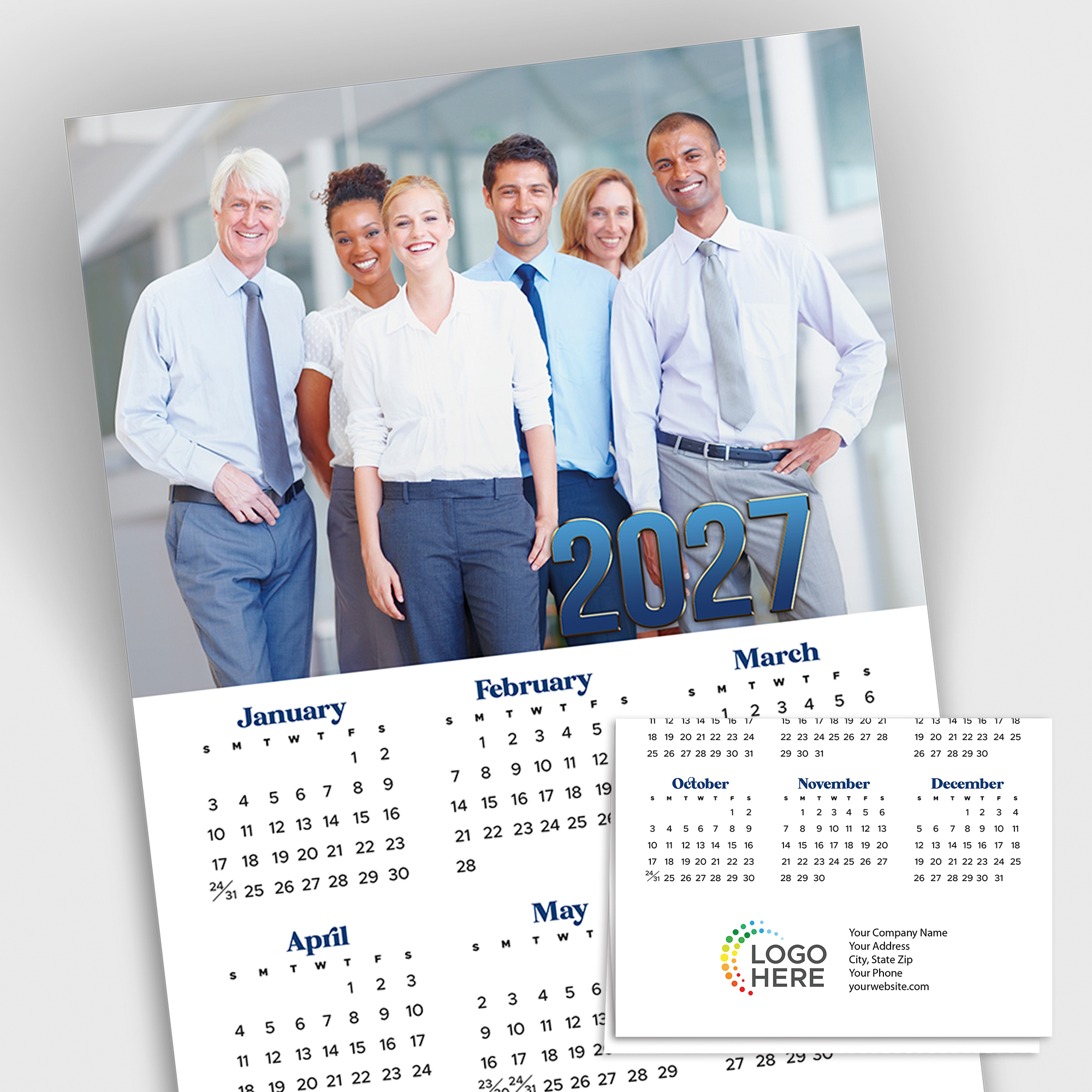 Polished Photo Calendar Card D3498U-4A